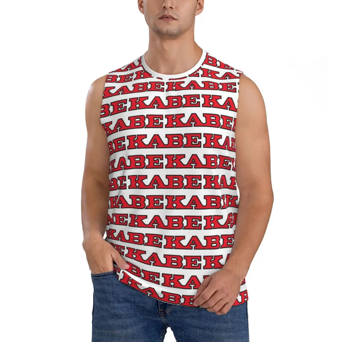 Kabe Caravan Men Sleeveless Tank Tops Quick Dry Breathable Gym Fitness Running Summer Casual Sport Vest