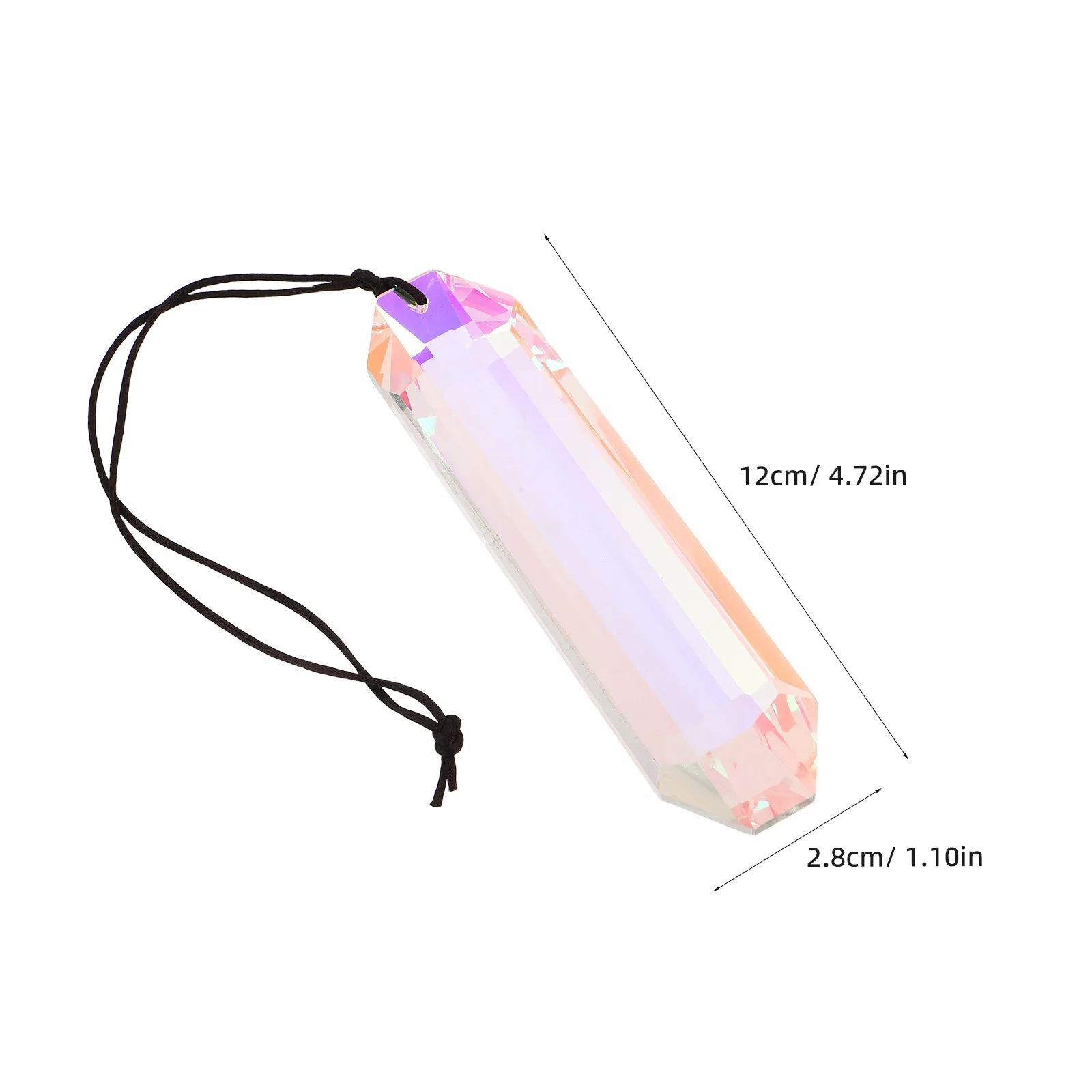 2Pcs Crystal Rainbow Suncatcher Prism Hanging Ab Decorative Crystal Ornament Window Garden Outdoor Patio Indoor Mood Booster