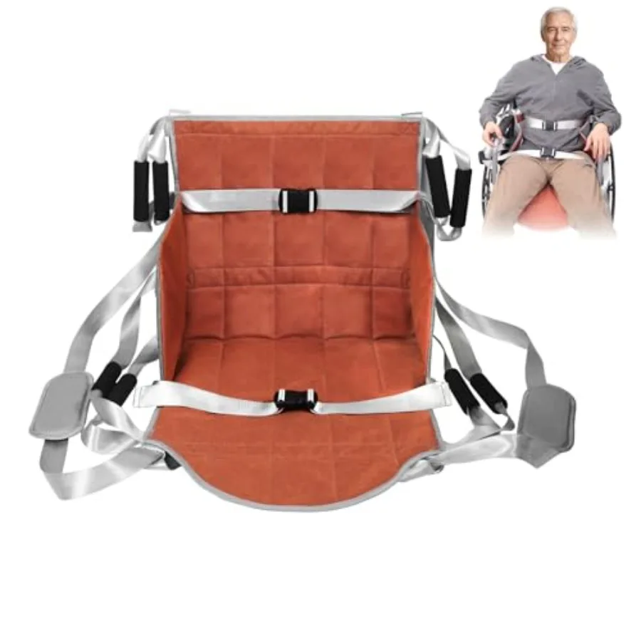 

Подушка для пересаживания на инвалидной коляске с 8 ручками и 2 плечевыми ремнями, скользящая доска-пояс для подъема пожилых людей, для использования с лестничным подъемником A