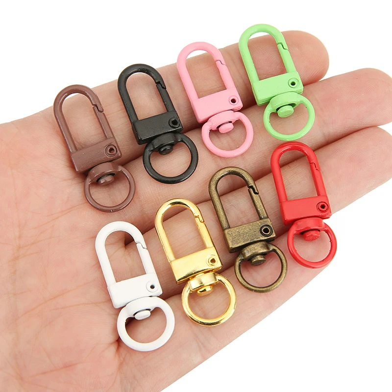 10 قطعة سبائك معدنية الدورية Keyrings سلسلة مفاتيح اكسسوارات 3.2 سنتيمتر جراد البحر المشابك مشبك السنانير حلقة رئيسية المفاتيح صنع المجوهرات