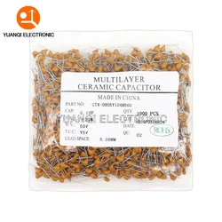 1000pcs Monolithic Ceramic Capacitor 50V 10PF 47PF 100PF 2.2nF 4.7nF 10nF 100nF 470nF 1UF 0.1UF 0.47UF 102 222 472 103 104 105