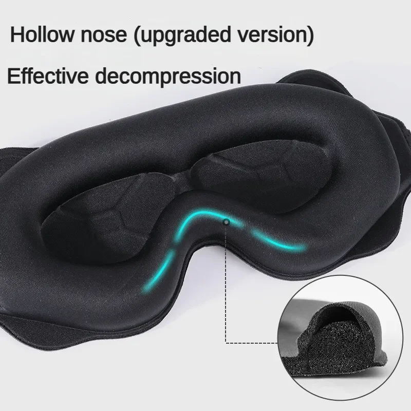 3D Sleep Mask Sleeping Aid Blindfold Block Out Light Portable Soft Memory Foam Face Mask Eyeshade Comfort Three Dimension Design