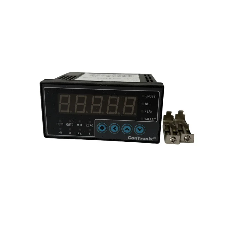 Digital Load Cell Weight Force Display Meter 0.8-2.5mV/V Signal Input Dual Alarm Relay Output IP65 Front AC100-240V