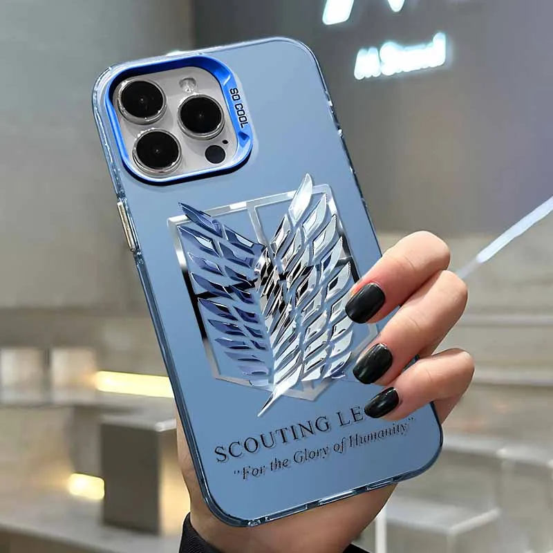 Casing HP Attack on Titan LOGO Untuk Apple iPhone 17 Air 16E 16 15 14 13 12 mini 11 8 7 Pro Max Plus Warna-warni