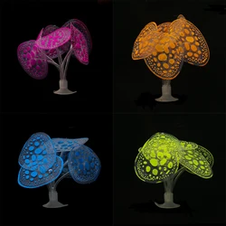 Plantes Souples Artificielles en Silicone, Simulation Lumineuse, Décoration d'Aquarium, Ornement Sous-marin Précieux pour Poissons