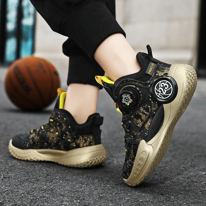 kid Sneakers Children basketball shoes Soft Comfort ligh Shoe Girls Boy Breathable High-elastic fashionable Children sport shoe