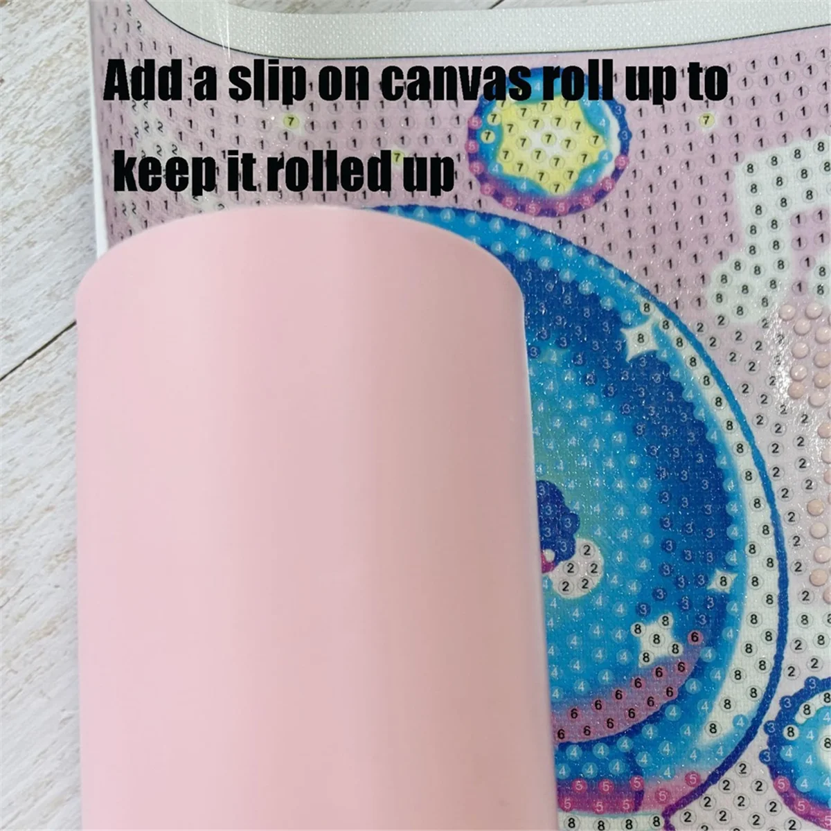 Diamond Art Canvas Roller Holder, Canvas Roll Helper,Pink Diamond Art Accessories Tools for Organizer