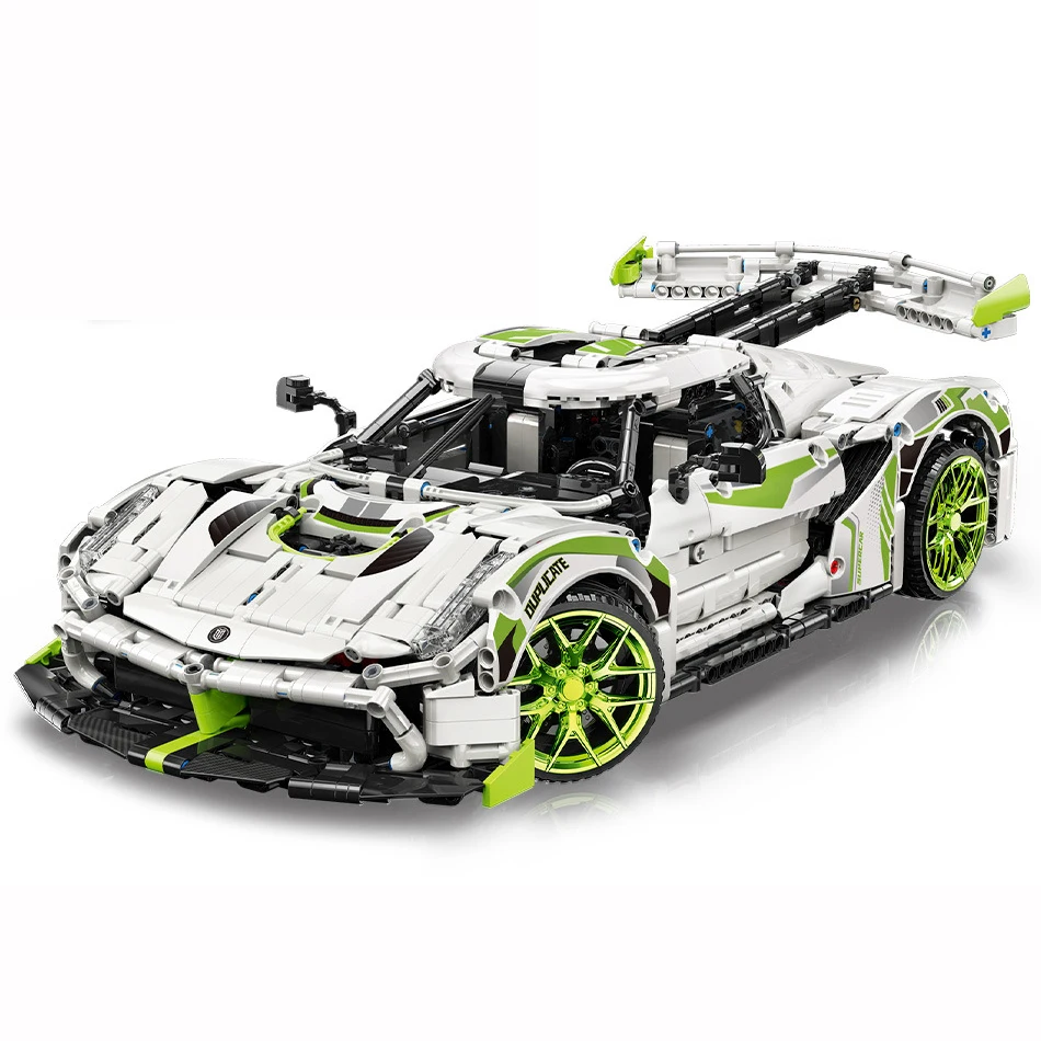 IN STOCK 2021pcs MOC Technik 1:10 Remote Control White Sports Car Building Blocks Bricks Model Toys for Children Birthday Gift