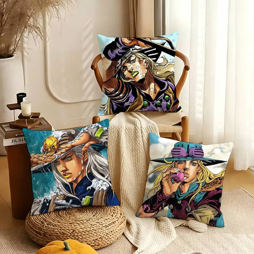 G-Gyro Z-Zeppeli JOJOS Various Sizes Square Pillow Case For Car Home Bedchamber Decor