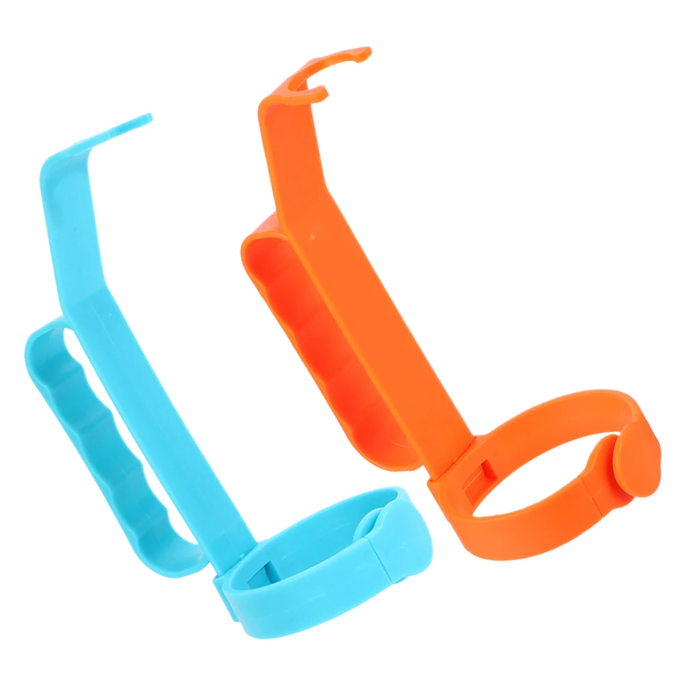 

2pcs Beverage Grip Handle Carrier Pouring Soft Drink Holder Bottle Drink Holder With Handle Plastic Kitchen