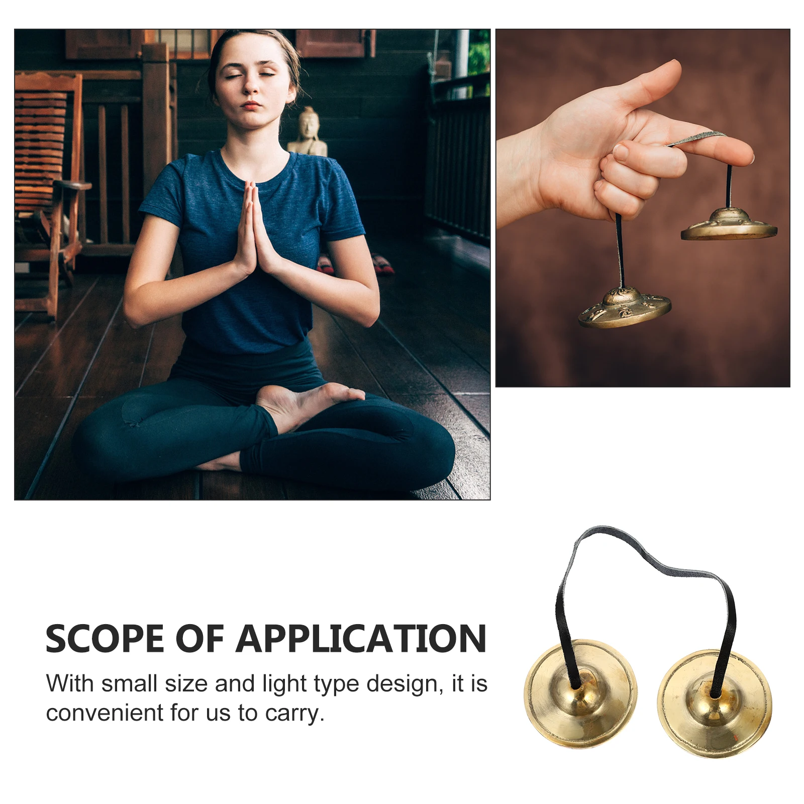 

Touch The Bell Meditation Chime Cymbals Chimes Yoga Bells Religious Musical Apparatus Copper