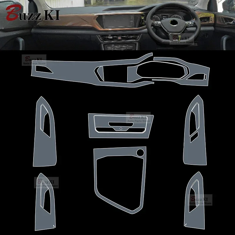 For Volkswagen Tarek Tharu Car Interior Film Dashboard piano board Shift center console Anti-scratch transparent TPU Film refit