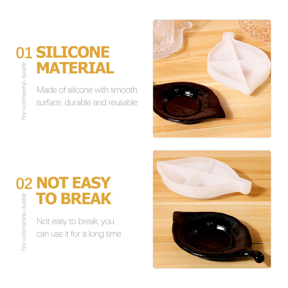 ورقة على شكل قالب صينية سيليكون لتقوم بها بنفسك قالب لراتنج الايبوكسي كوستر لوحة صنع المجوهرات الحرفية أداة الإكسسوارات السلس Demold سهلة
