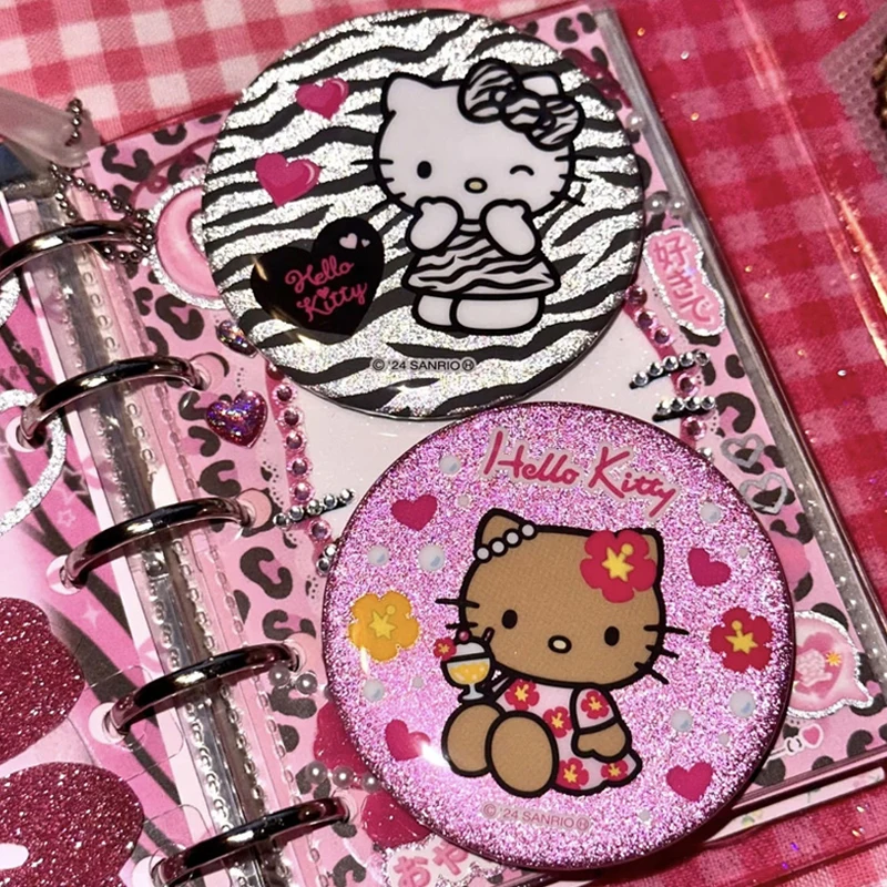 

Новая эстетичная блестящая нашивка Hello Kitty в стиле Y2K, японский шарм в стиле Харадзюку, нашивка с узором зебры, подарок на день рождения 2026, игрушка, украшение