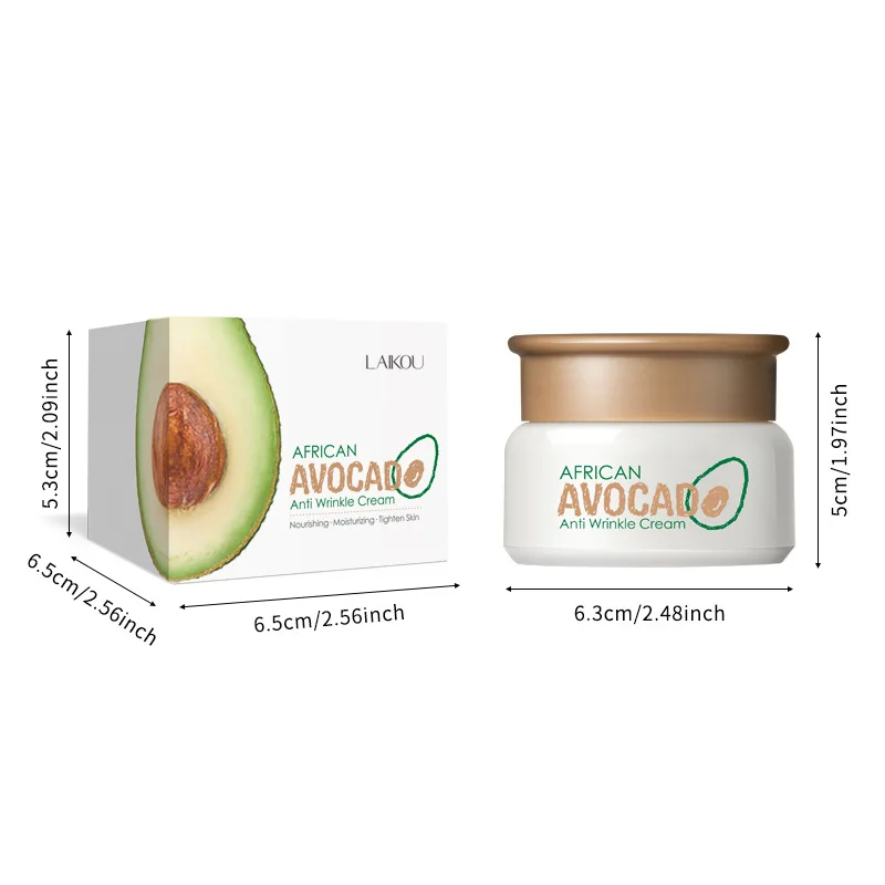 Laikou Africa ครีมบำรุงผิวต่อต้านริ้วรอย avacado ช่วยลดการแตกช่วยบำรุงอ่อนโยนต่อต้านริ้วรอยครีมครีมดูแลผิวหน้าเซรั่มปรับผิวขาว