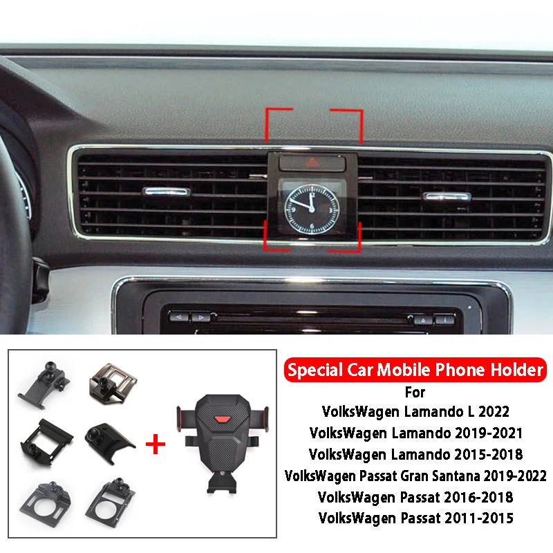 

Car Mobile Phone Holder Cell Phone Stand GPS Car Mount Support For Volkswagen VW Lamando Passat Gran Santana Car Styling