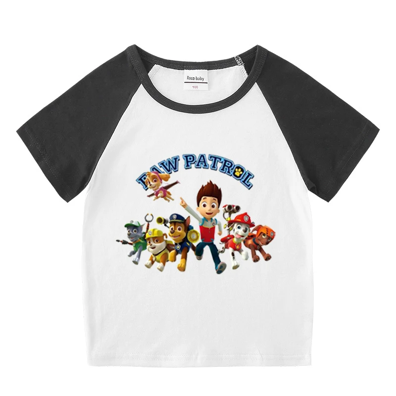 Kind T-Shirt für Jungen Mädchen Kinder Hemden Baby Kurzarm Pfote Patrouille Druck T-Shirt Kleinkind Baumwolle Cartoon T-Shirts Kleidung