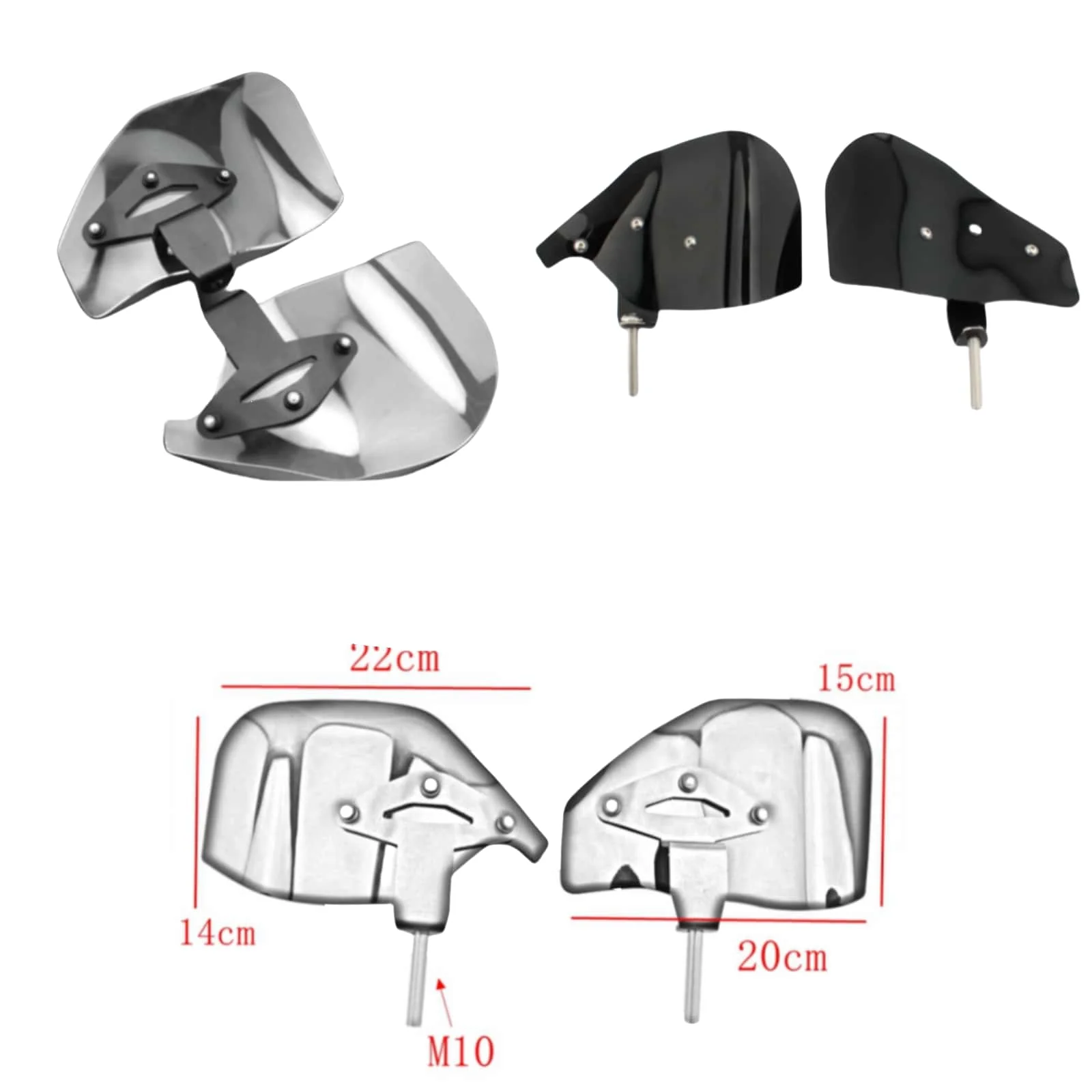 For BMW R1200GS R1250GS Adventure 2013-2023 Motorcycle Pair Foot Protector Splash Guard Mudguard Wind Protection Plate