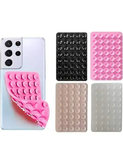 Double-Sided 40pcs Suction Cup Phone Holder - Silicone Anti-Slip Washable Phone Sticker, Suitable for Hands-Free Selfies - Detail 1