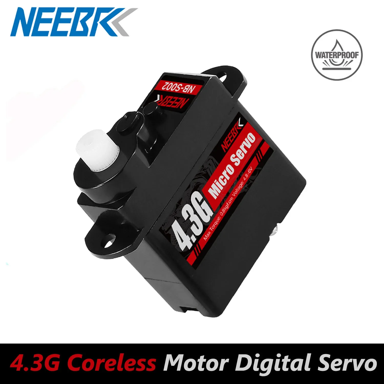 NEEBRC 4.3g Digitale Micro Servo Plastic Gear Waterdichte Coreless Motor voor 1/24 Schaal RC Auto Vaste vleugel helikopter Robot Onderdelen