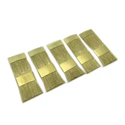 5pcs frese pulizia spazzola metallica in ottone prodotto dentale piatto per frese strumento per la pulizia del supporto