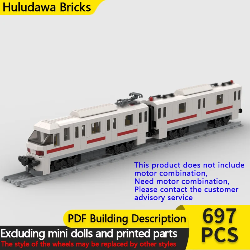 

City Car Model MOC Building Bricks Intercity Passenger Train Modular Technology Children Holiday Gifts Assemble Toys Suit