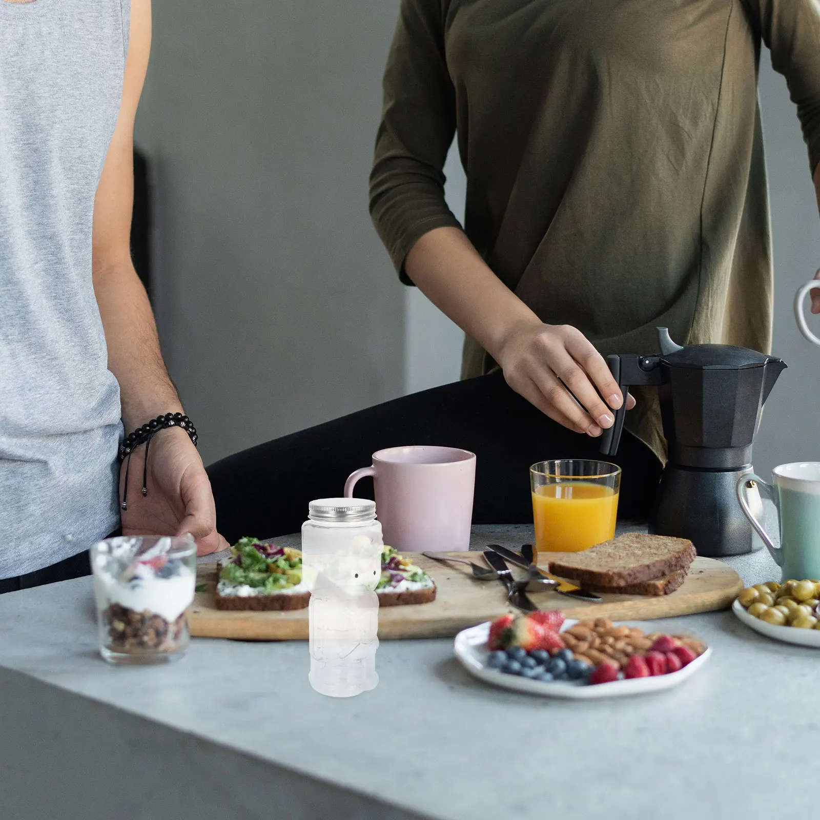 

10 шт., 350 мл, прозрачный Щелкунчик, бутылки для напитков, прозрачные рождественские контейнеры для напитков, банки для конфет с молоком, чаем для рождественской вечеринки