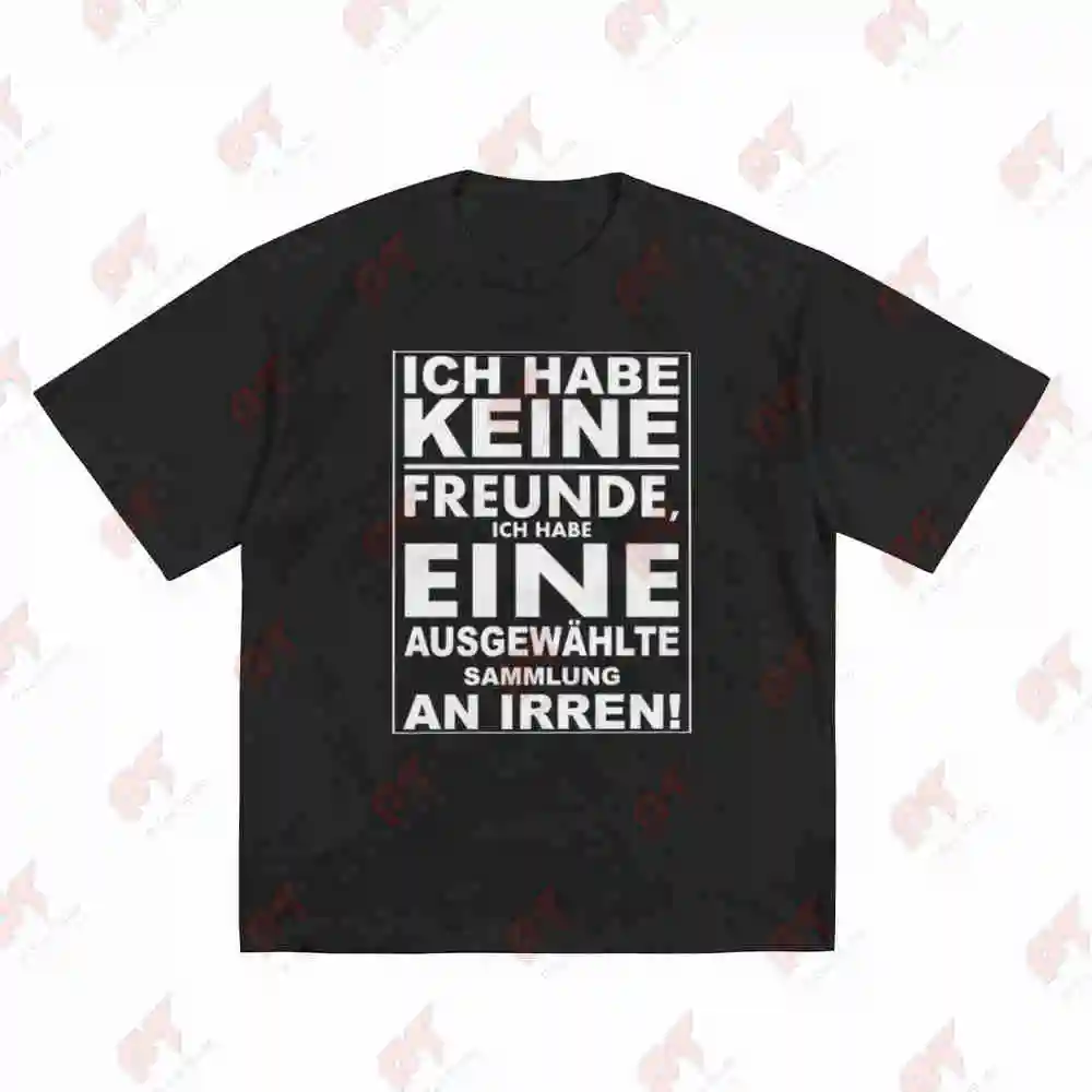 Funny German Crinkle Short Sleeve Tee 100% Cotton T-Shirt