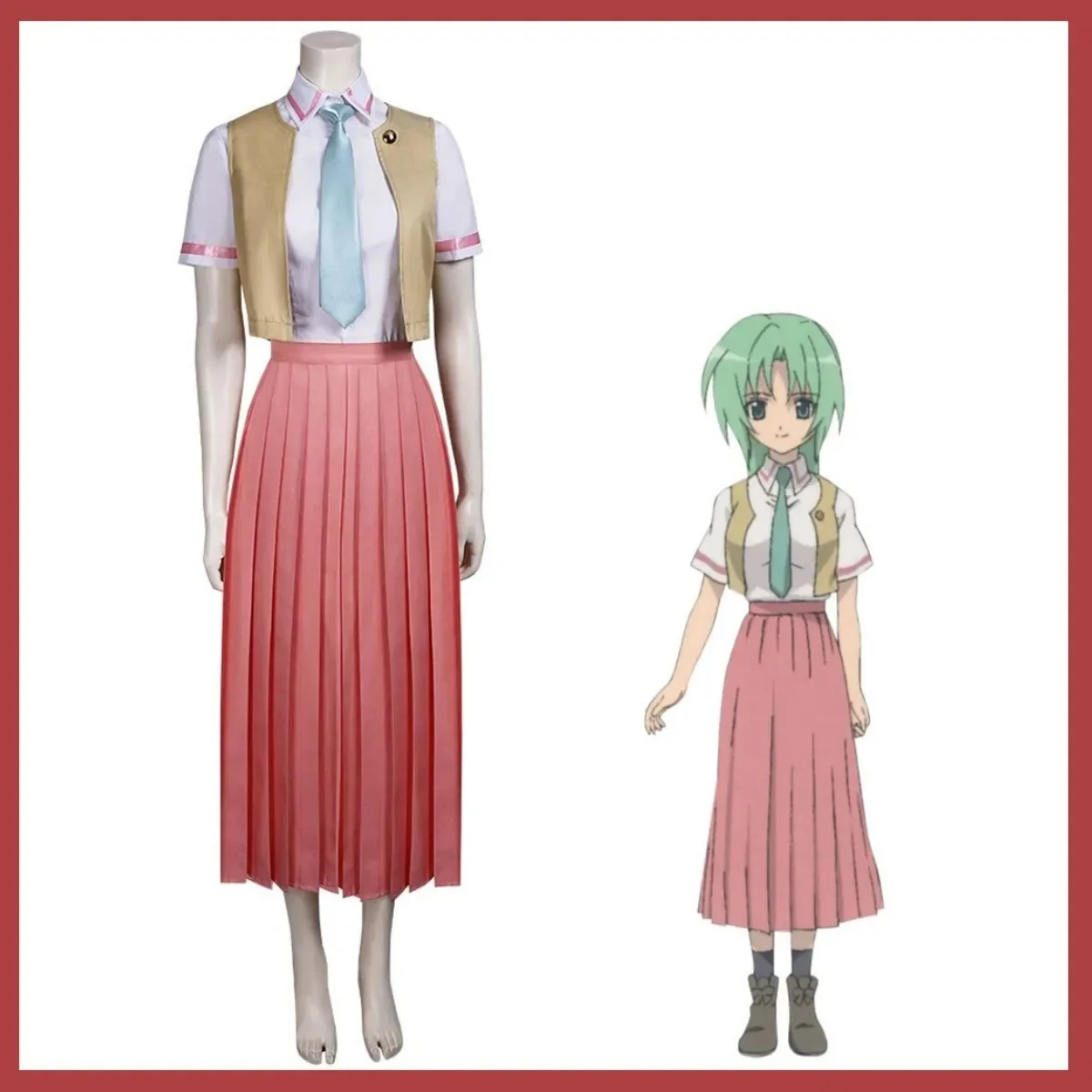 أزياء تنكرية أنيمي هيغوراشي عندما يبكون ريوغو رينا سونوزاكي ميون فورود ريكا هوجو ساتوكو فستان موحد بدلة كاواي للسيدات