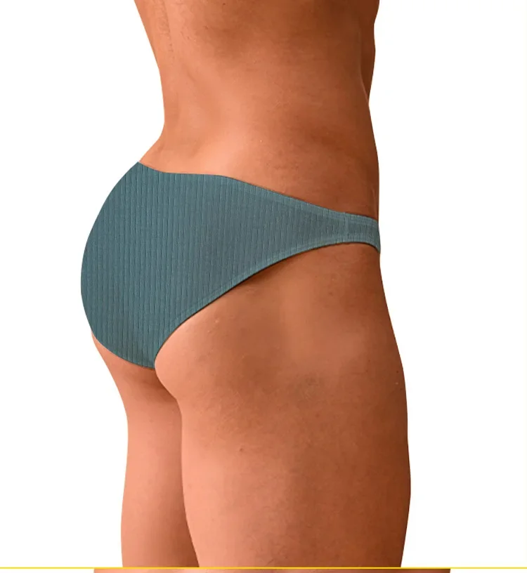 

Simple and fashionable low waist, men's underwear cotton high fork, thin belt small triangle AD7118