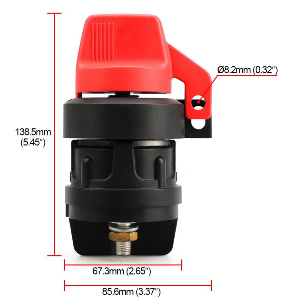 300A 12v On/Off Marine Boat Battery Switch Isolator Disconnect Rotary Lockable