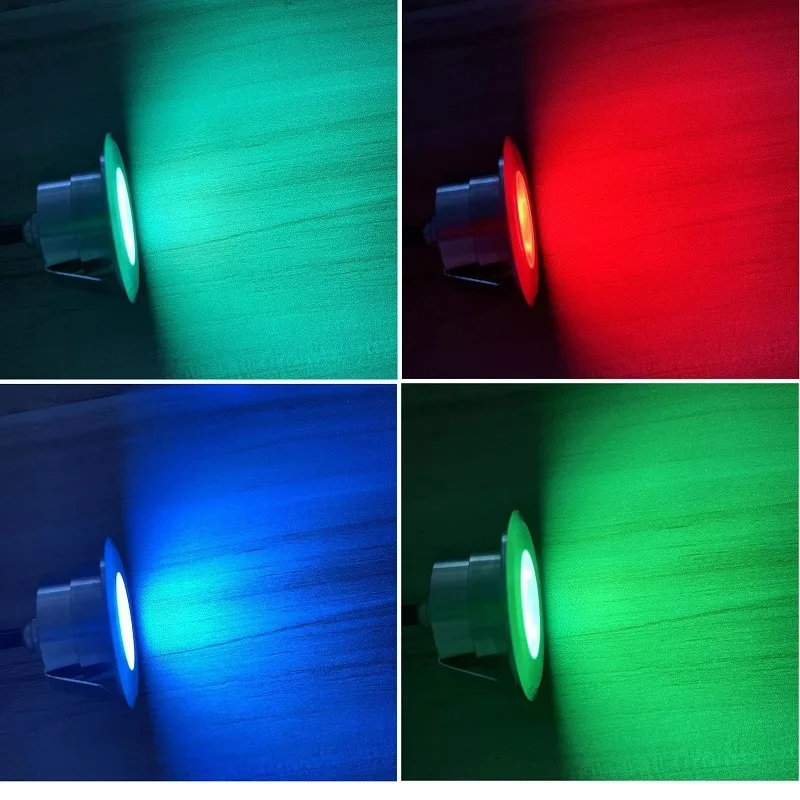4PCS Mini 3W RGB LED Underground Lamp IP67 12V 24V Outdoor Street Corridor Ground Buried Light Garden Street RGBW LED Spotlight