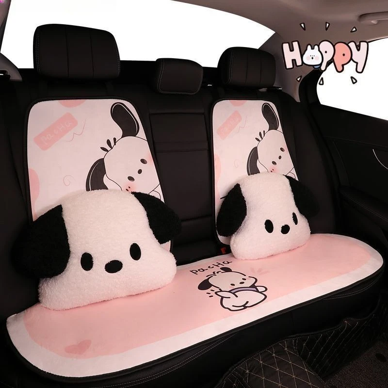 

Sanrio Pochacco Seven Piece Car Seat Cushion Set Kawaii Cartoon Thick Seat Cushion Set Soft Cushion for Car Interior Decoration
