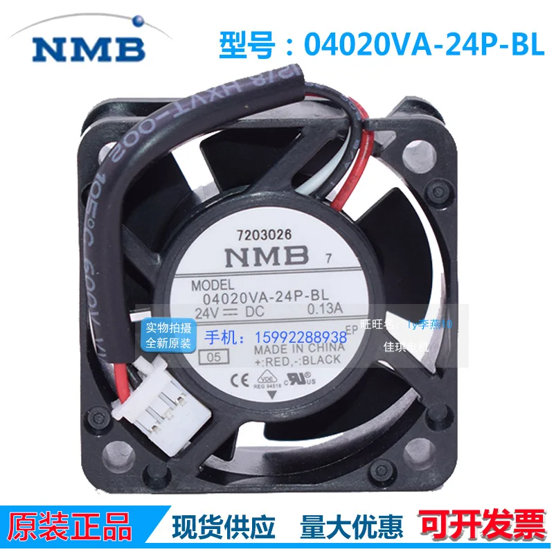 

Original NMB 04020VA-24P-BL Fan for Yaskawa 7 Series Inverter 24V 0.13A 40x40mm