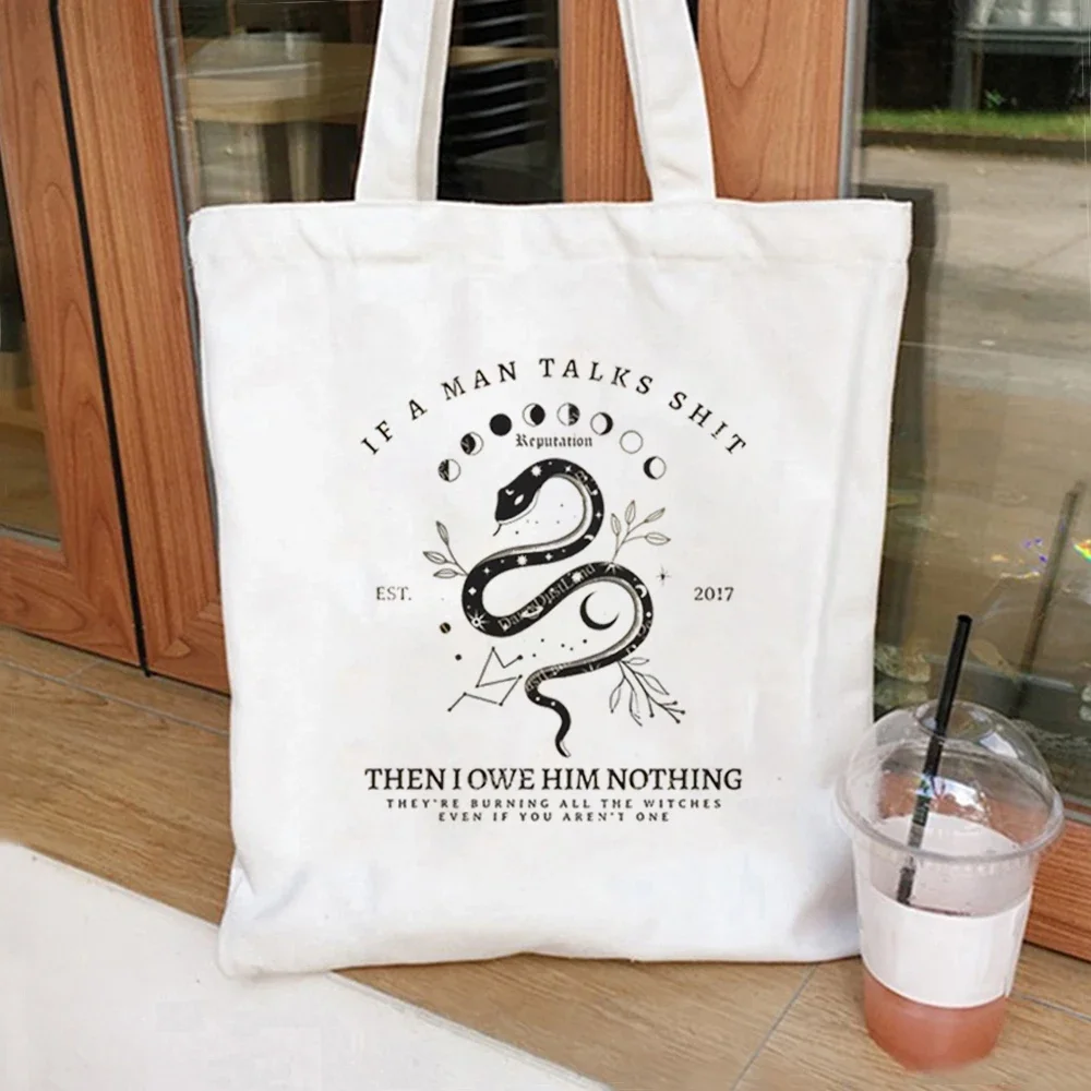 Reputation Tote Bag Reputation Snake Reputation Swift Taylor\'s Version Canvas BagSwift album given to fans