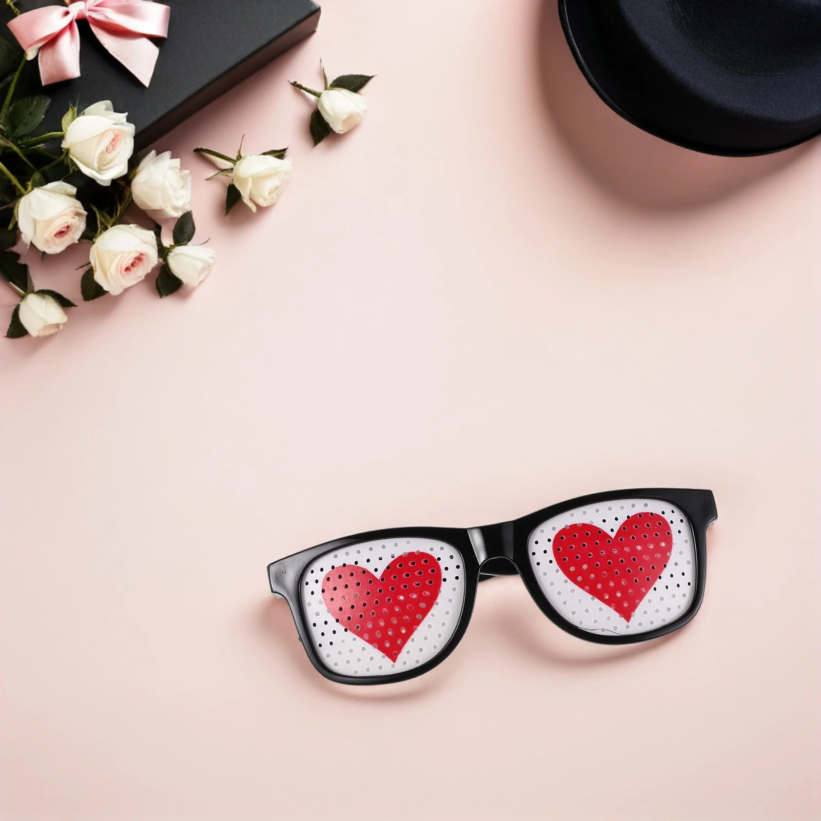 

2pcs Heart Sunglasses Hollow Out Party Glasses Valentine'S Day Photo Props Wedding Celebration Accessories Love
