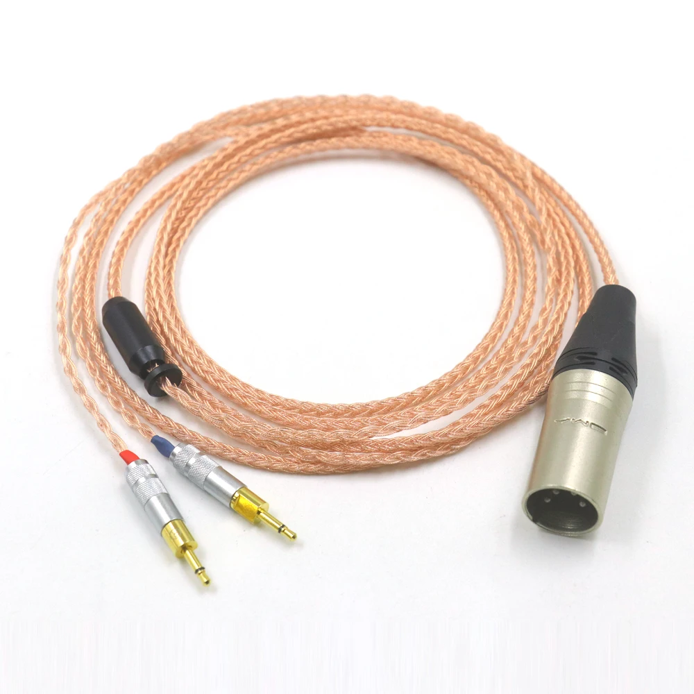 16 Core Essence shrinks Copper Balance 3.5 Xlr 4.4 male to Dual 2.5mm Headphone Cable For sennheiser hd700 nw zx300