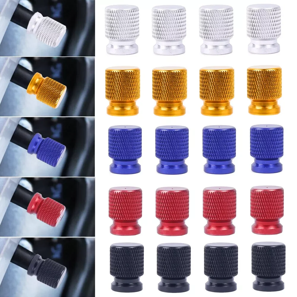 4pcs/pack Theftproof Aluminum Car Wheel Tires Valves Tyre Stem Air Caps Airtight Cover Protector Auto Exterior Accessories