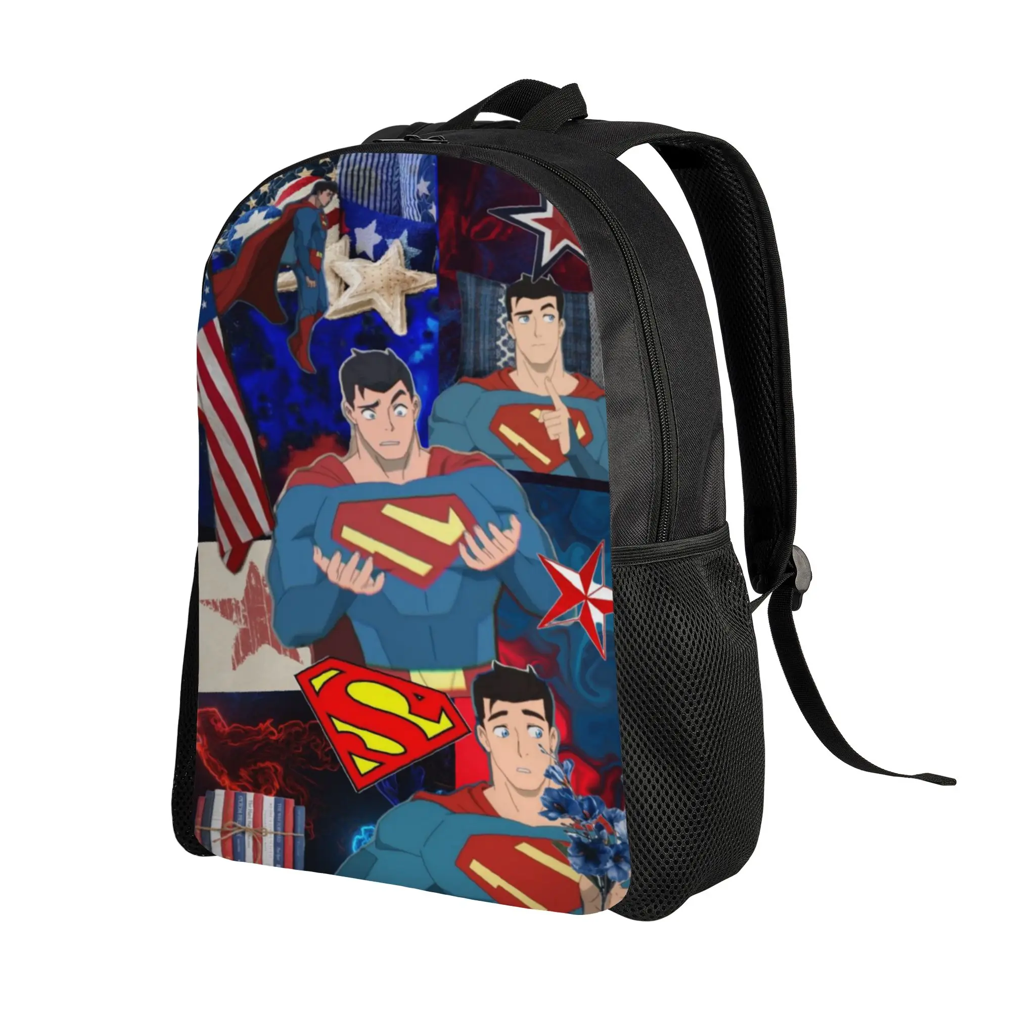 Storage Bag Back to school season Patriotic American Superman Graphic  Snack Storage Backpack