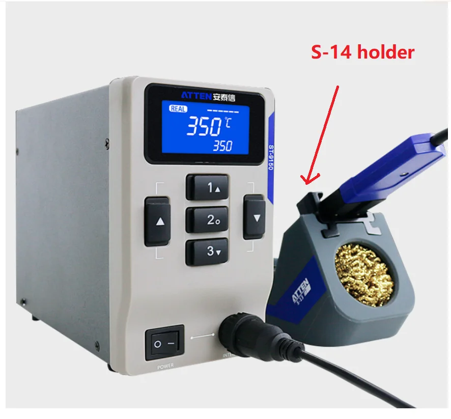 ATTEN ST-9150 ST-1509 110V/220V S-13 Soldering Station Iron Handle S-14 Tweezers Holder  (N9100/Y950/Y9130/Y9150)