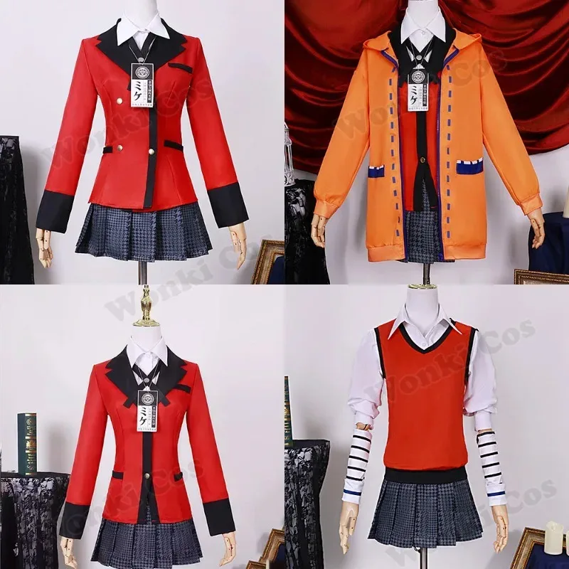 

Anime Runa Yomozuki Cosplay Costume Jabami Yumeko Midari Ikishima Cosplay School Uniforms Runa Hoodie Jacket Jacket