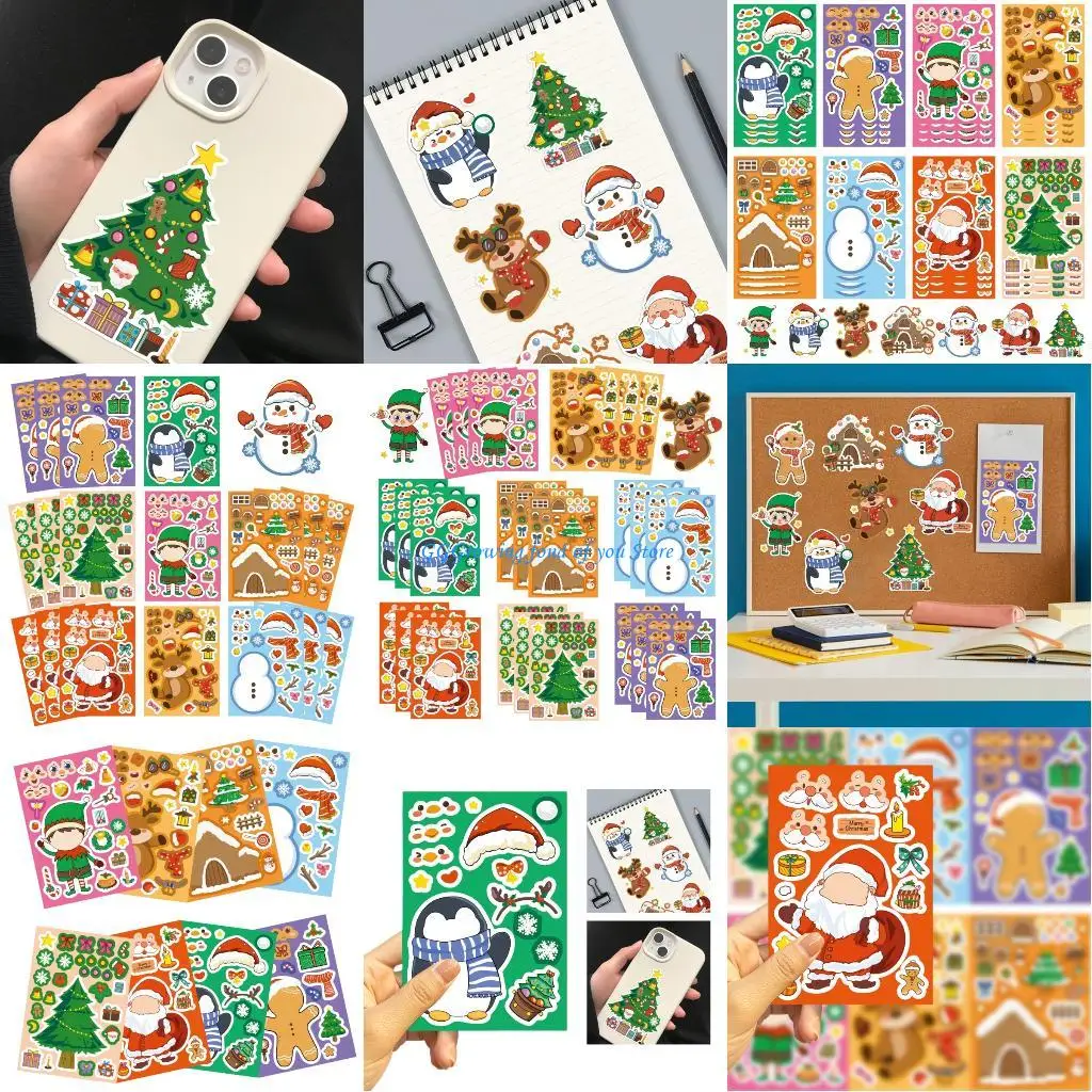 

H9EB Colorful PVC Holiday Decals For Kids Art Projects Classroom Activity Winter Fun