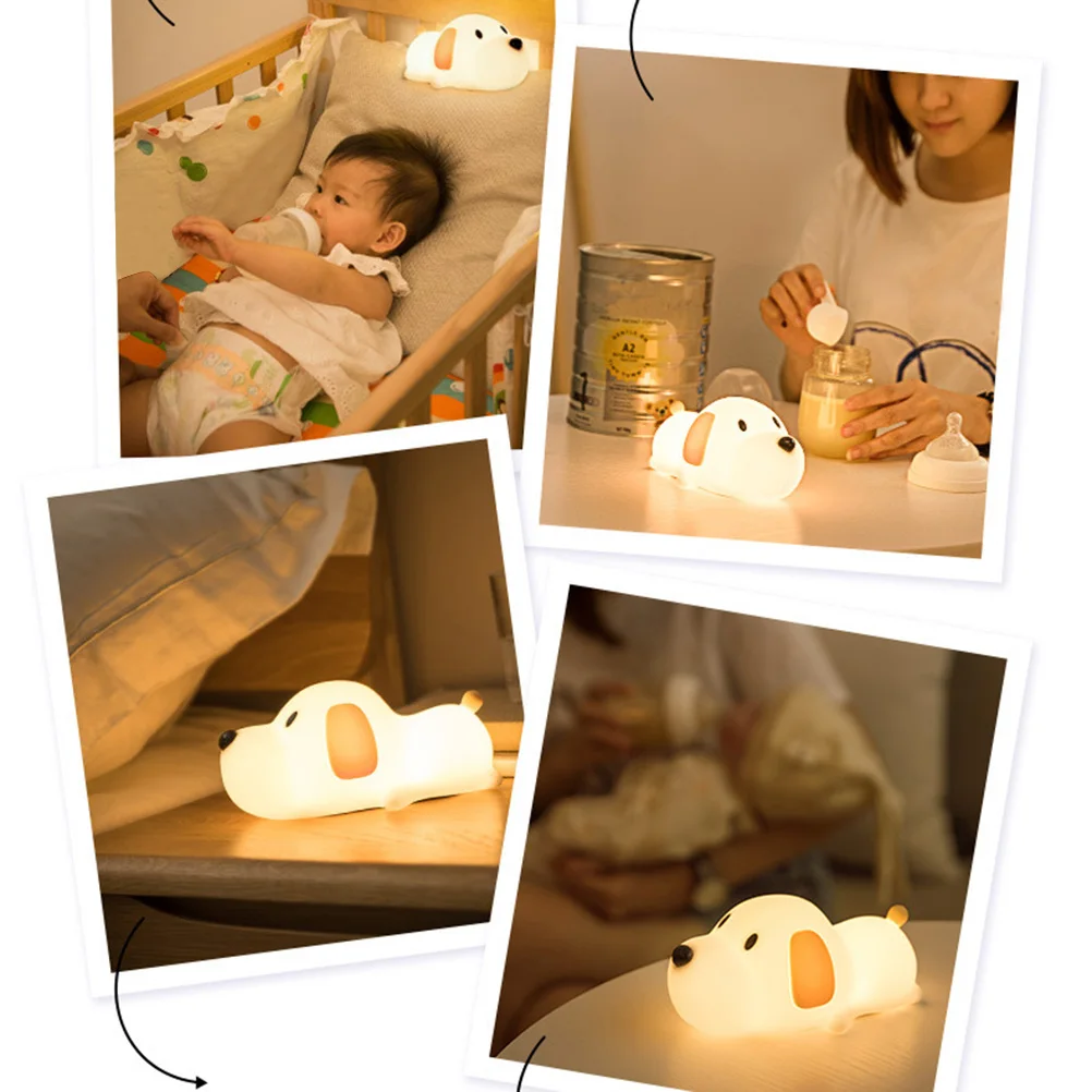 

3D Dog Light USB Rechargeable Silicone Lamp Warm White Kids Bedroom Decor Led 3D Dog Light Charging Table Lamp