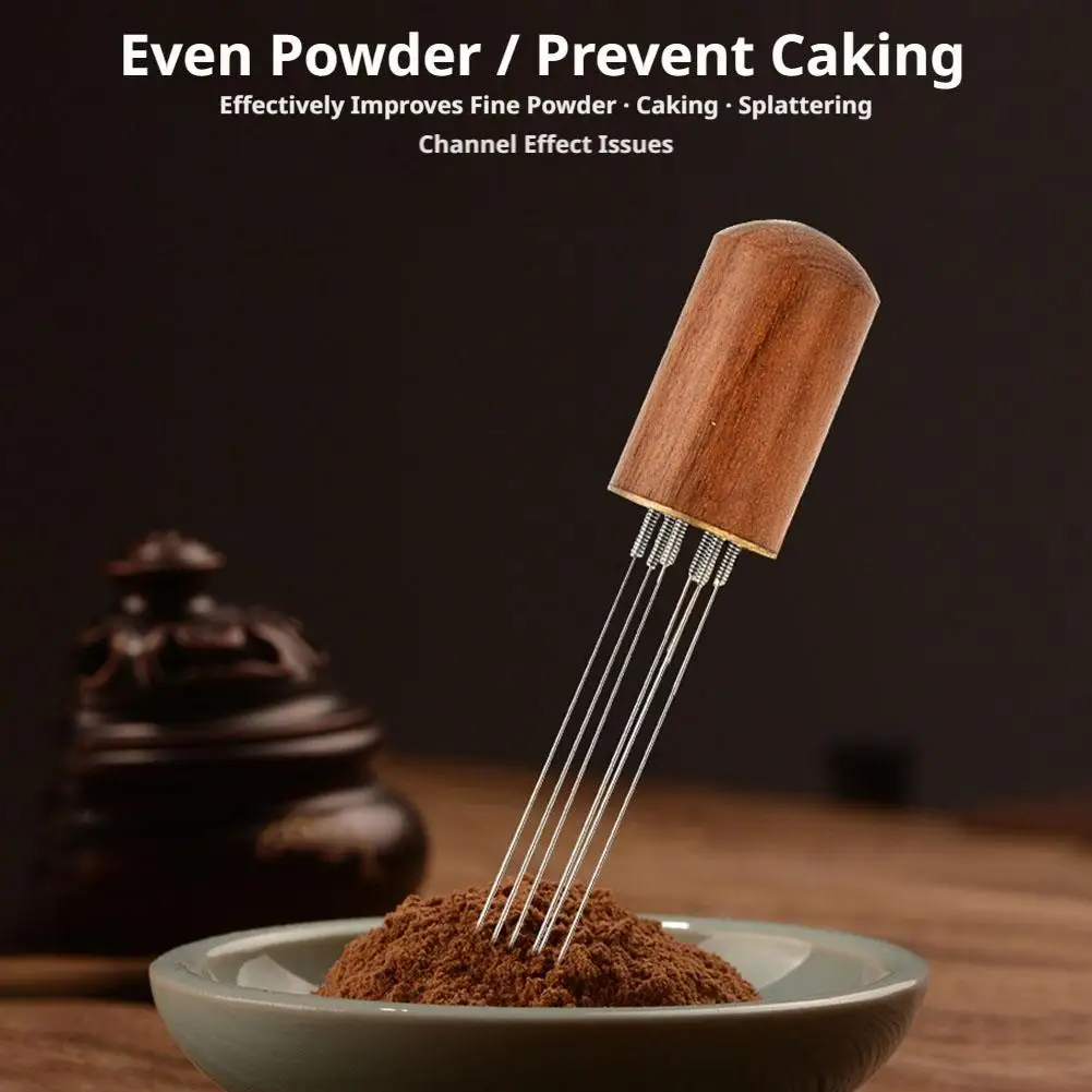 Coffee Powder Distributor Needle Espresso Powder Stirrer Distributor Leveler WDT Tools Cafe Stirring Barista Accessories Wood
