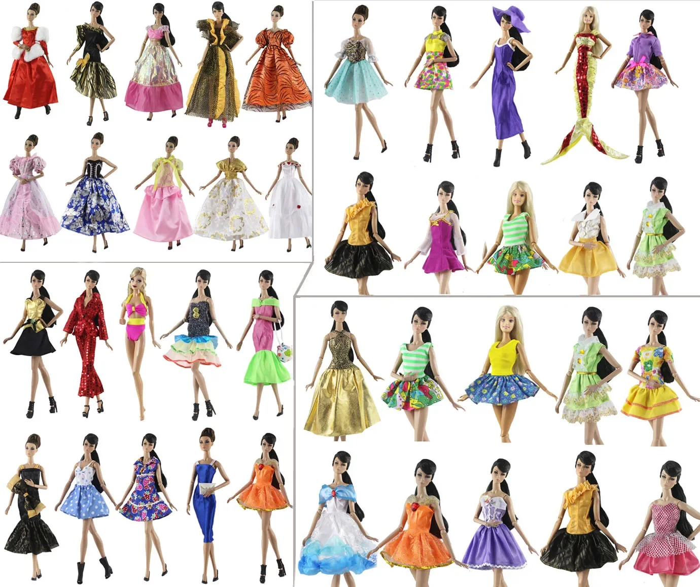 Lot 10 Sets BABI Doll Clothes Many for Choice 1:6 Scale Dress Outfit for 11.5 inch 30cm Doll Clothes Gifts for girls