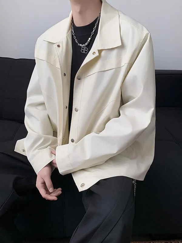 

Мужская повседневная свободная куртка TANGZ Studio в американском ретро-стиле с отложным воротником, модная молодежная модель из полиэфирного волокна для весны и осени