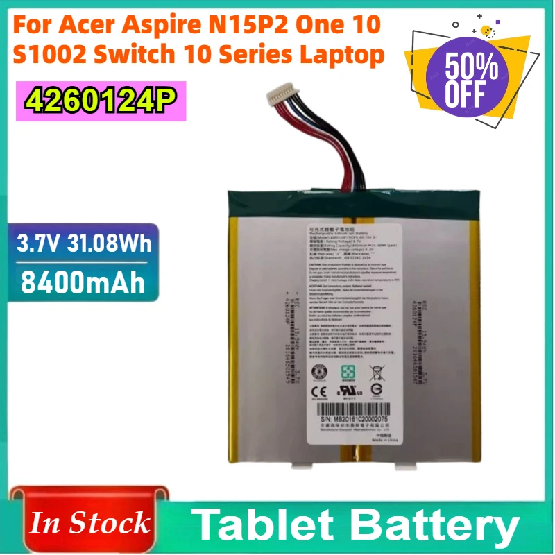 

3.7V 8400mAh 4260124P Laptop Battery for Acer Aspire N15P2 One 10 S1002 Switch 10 Series Laptop