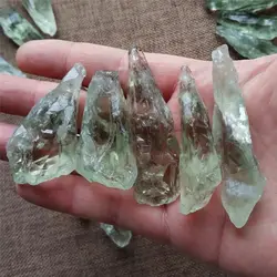 Naturale verde Fluorite pietra guarigione verde spina dorsale manganello cristallo di quarzo decorazioni per la casa vaso di fiori ciondolo fai da te fare gioielli