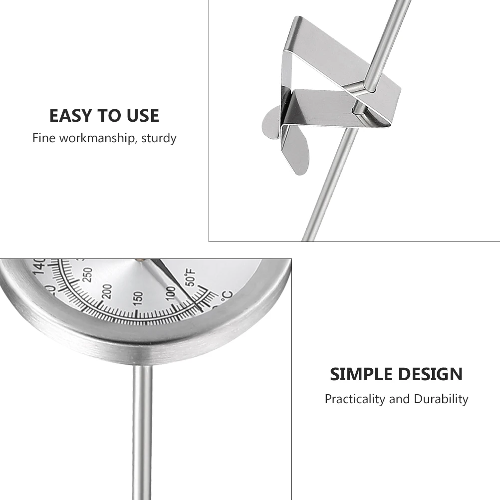 

Cooking Thermometer Meat Bbq Grill Fried Food Temperature Probe Portable Stainless Steel for Grilling and Outdoor Use