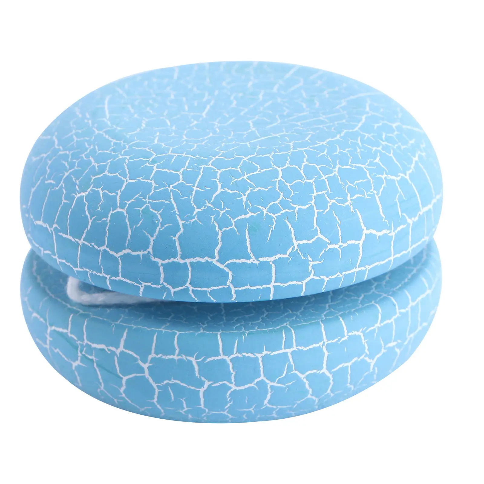 1Pcs Wooden Crack Yoyo Blue Fun Indoor Outdoor Plaything Kids Children Wrist Exercise Color Matching Yoyo Ball